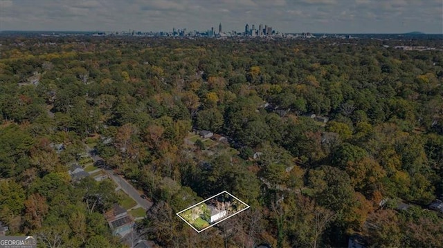 1270 Graymont Dr, Atlanta, GA 30310 - birds eye view of property with a wooded view