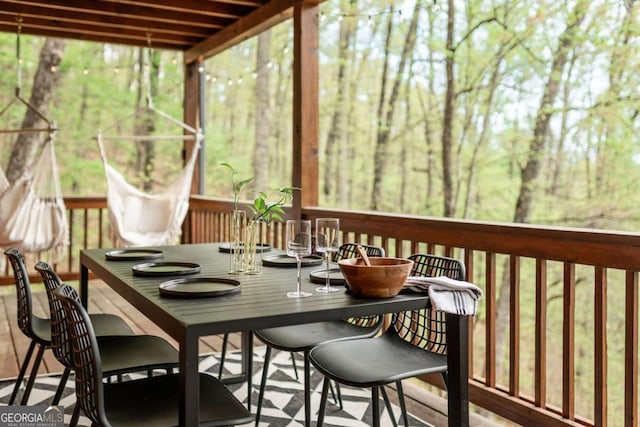 view of sunroom