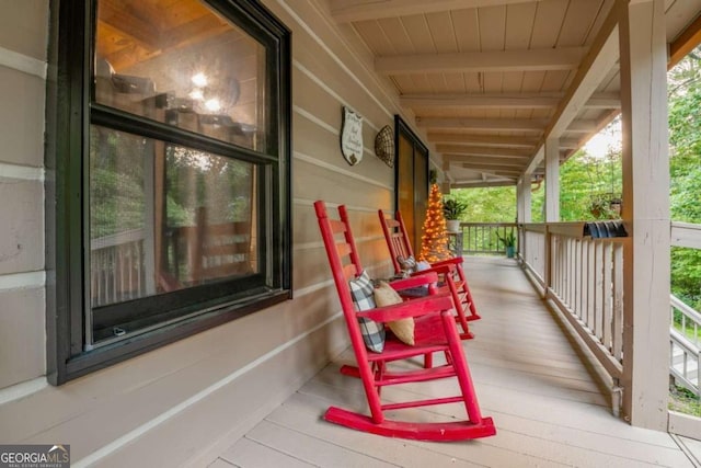 view of patio / terrace with a porch