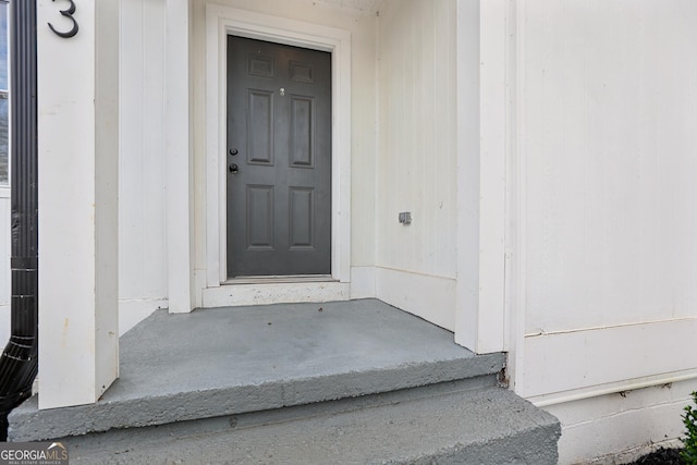 view of doorway to property