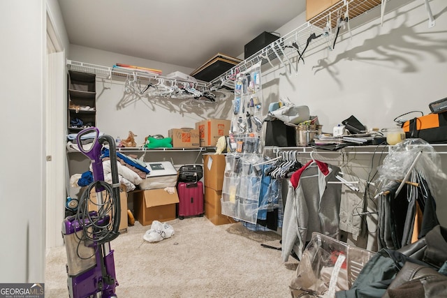 view of storage area