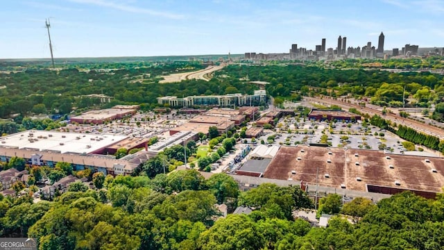 drone / aerial view featuring a view of city