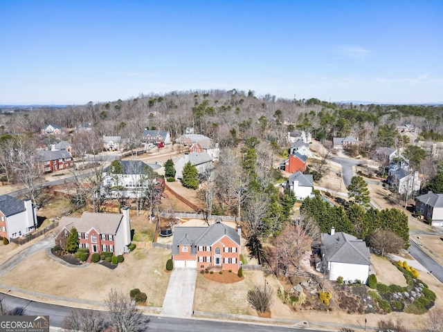 drone / aerial view featuring a residential view