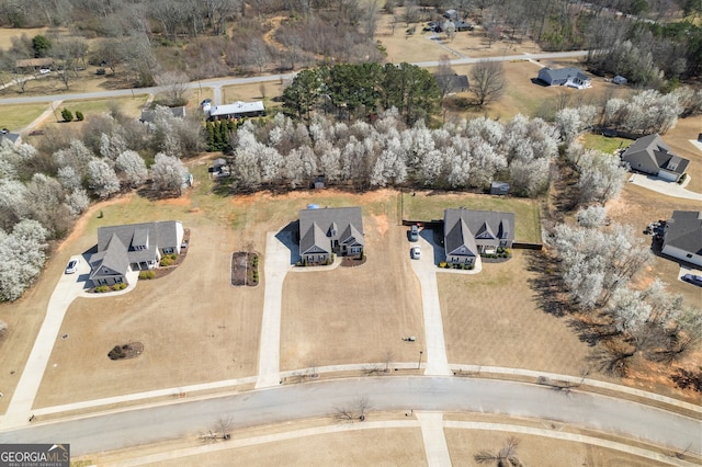 aerial view featuring a residential view