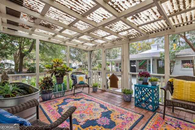 view of sunroom