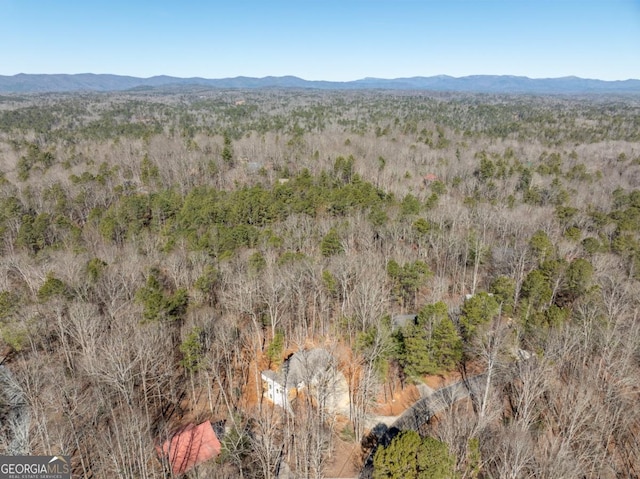 aerial view featuring a mountain view