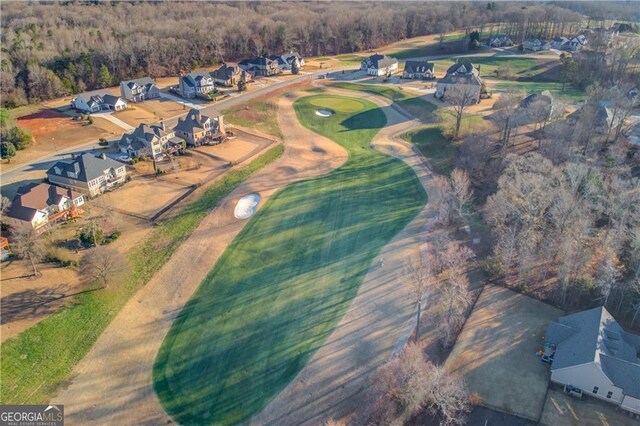 2401 Cotton Gin Row, Jefferson, GA 30549 - aerial view featuring a wooded view, a residential view, and golf course view