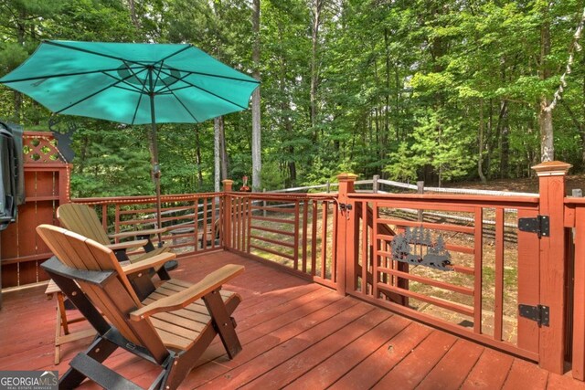 view of wooden terrace