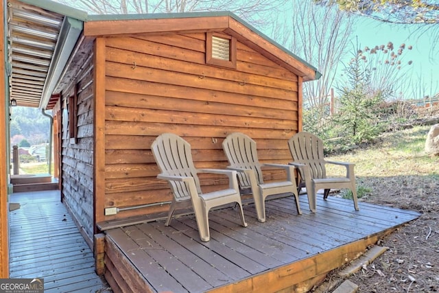 664 River Vista Dr, Dillard, GA 30537 - view of wooden terrace