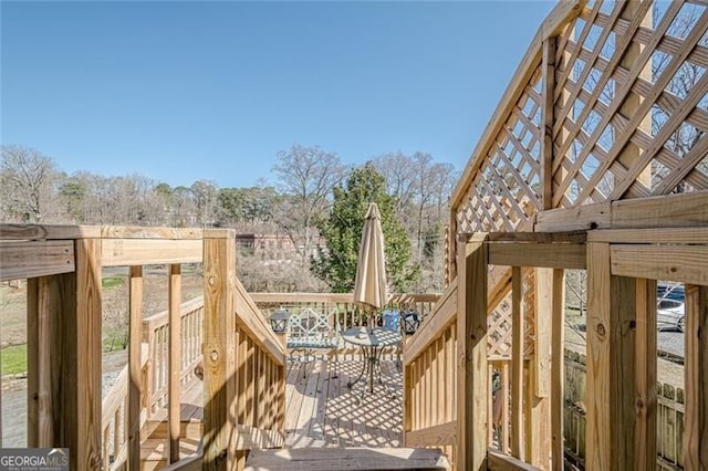 view of wooden terrace