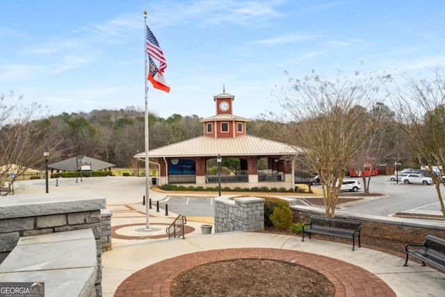 view of home's community with a gazebo