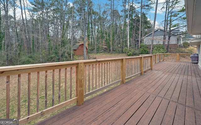 view of wooden deck