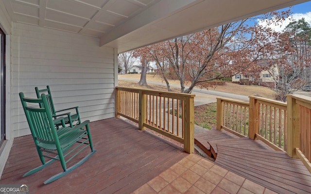 view of wooden deck