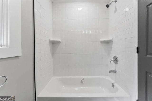 full bath with shower / bathing tub combination