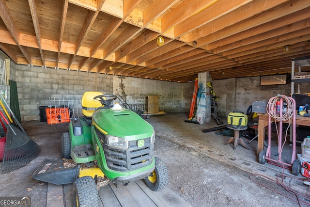 view of basement