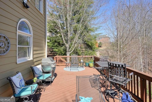 deck with grilling area