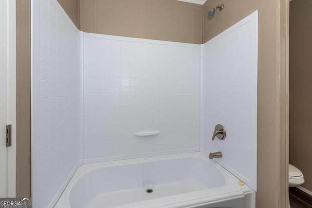 2859 Fortner Rd, Ball Ground, GA 30107 - full bathroom with toilet and shower / washtub combination