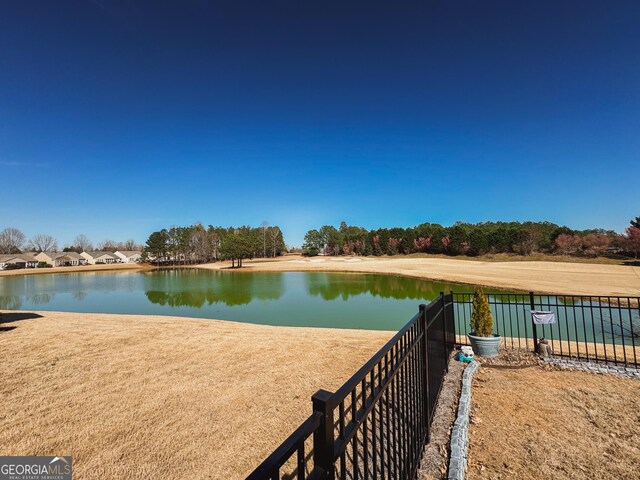 water view with fence