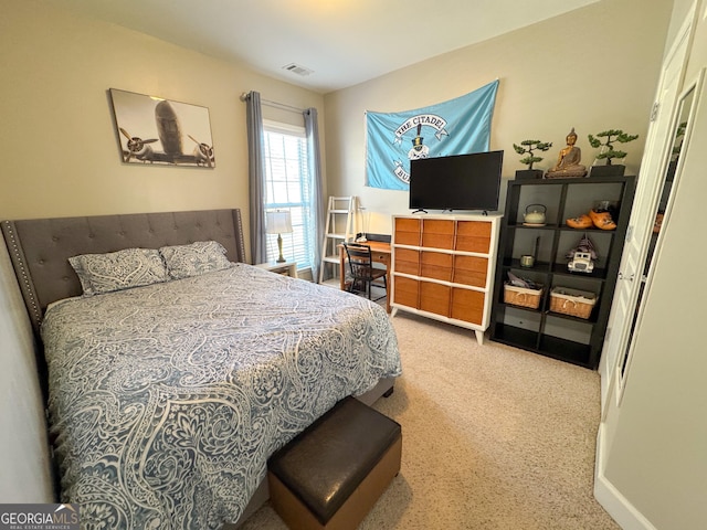 view of carpeted bedroom