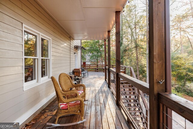 view of wooden deck