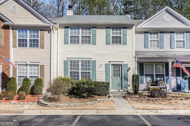 multi unit property with a chimney