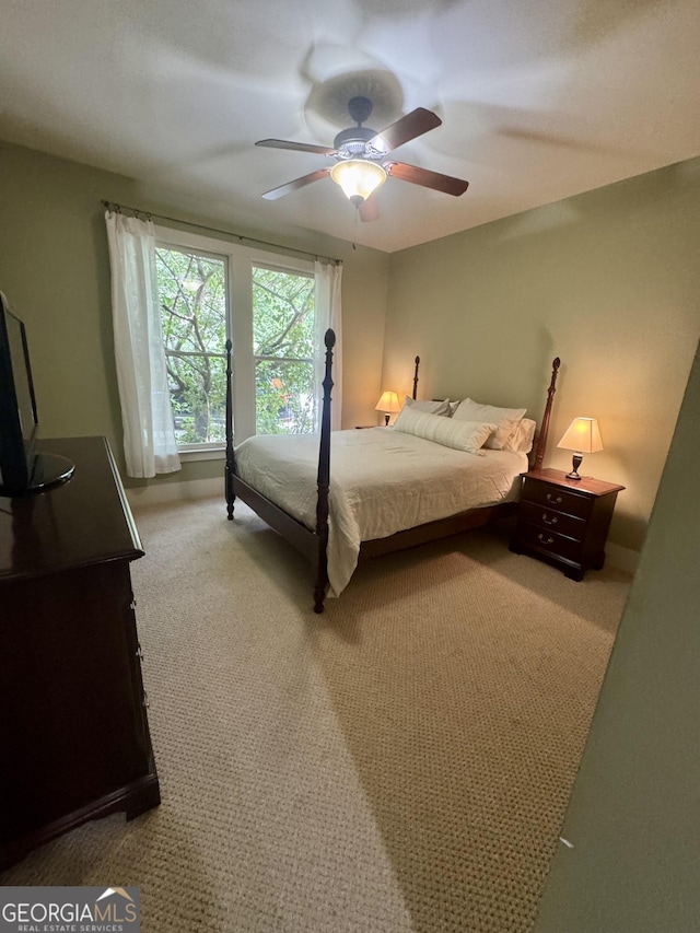 1190 Cobblestone Ln, Bogart, GA 30622 - bedroom featuring light carpet and ceiling fan