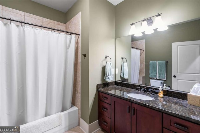 1190 Cobblestone Ln, Bogart, GA 30622 - bathroom with vanity and shower / tub combo