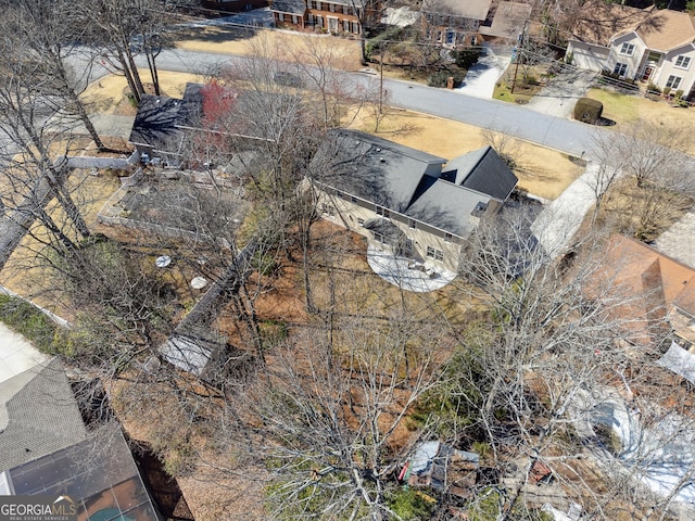 drone / aerial view featuring a residential view