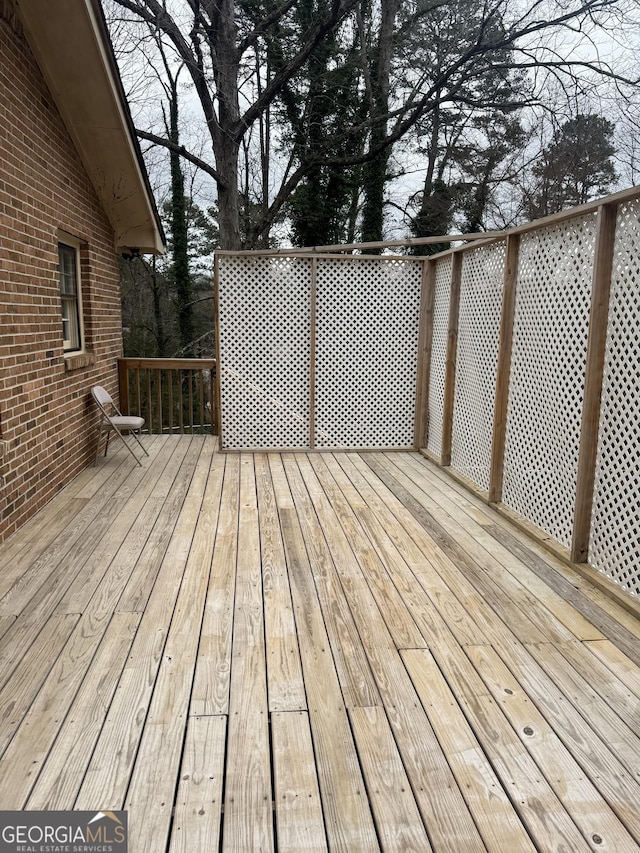 view of wooden terrace