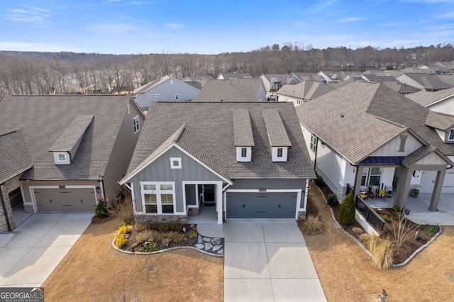 birds eye view of property featuring a residential view