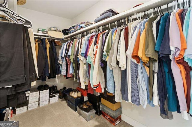 spacious closet featuring carpet