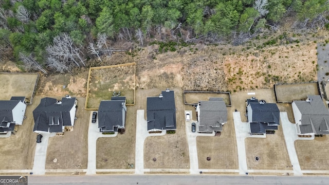 aerial view featuring a residential view