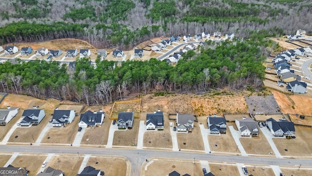 bird's eye view with a residential view