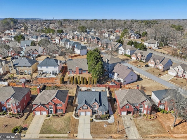 bird's eye view featuring a residential view