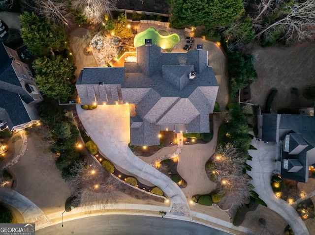 birds eye view of property