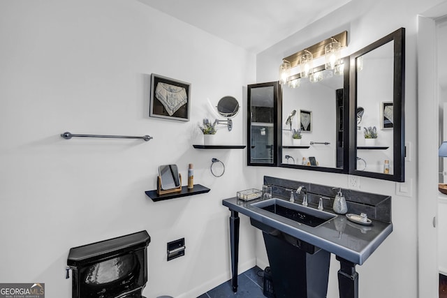153 Coleman Heights Ln, Rabun Gap, GA 30568 - bathroom with baseboards