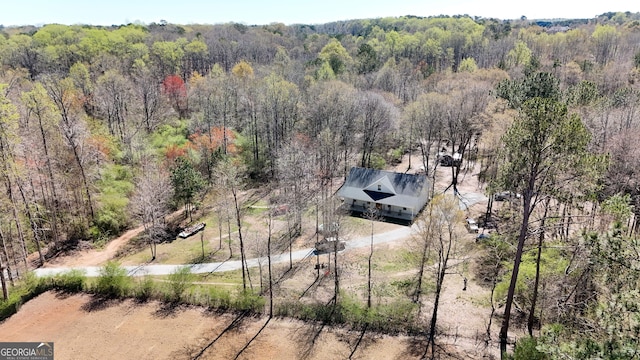 90 Jefferson Rd, Statham, GA 30666 - aerial view featuring a wooded view