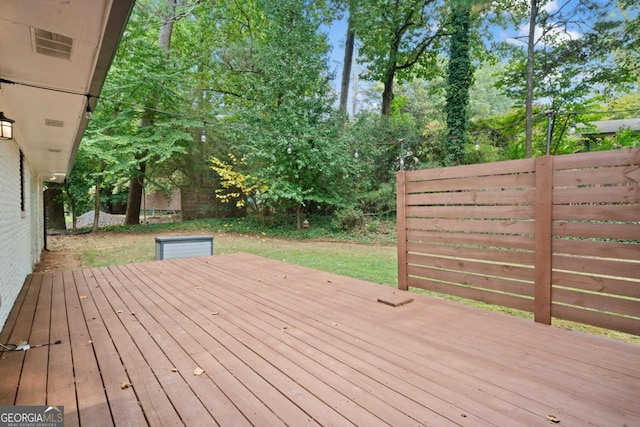 wooden terrace with fence