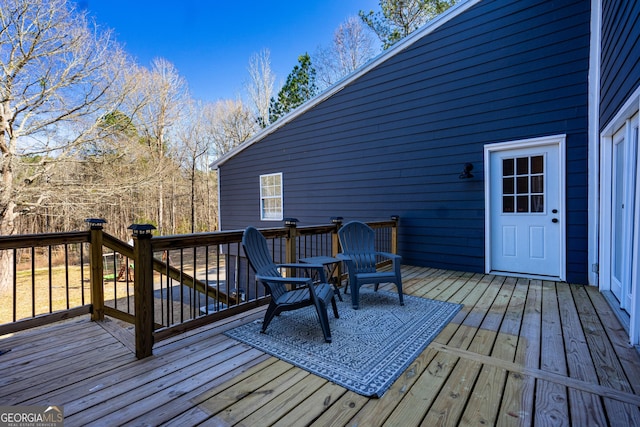 view of wooden deck