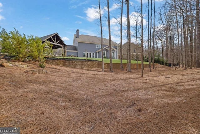 view of yard featuring a gazebo