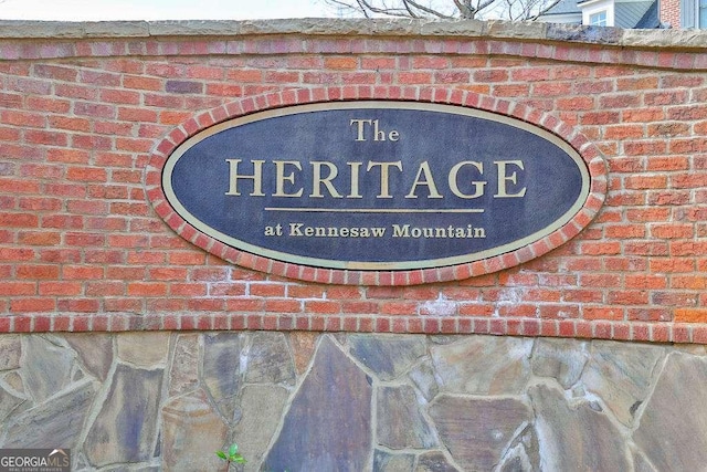 view of community sign