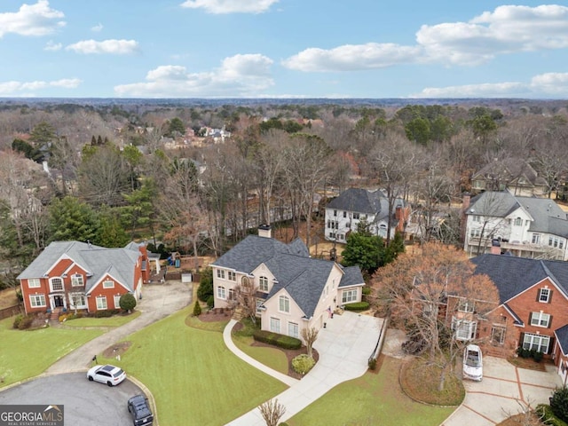 drone / aerial view featuring a residential view