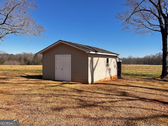 view of shed