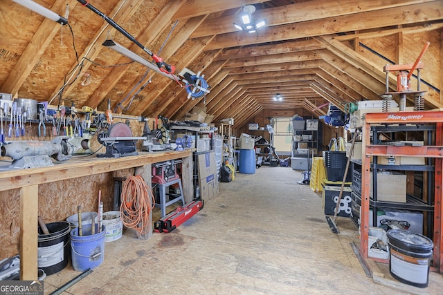 view of attic