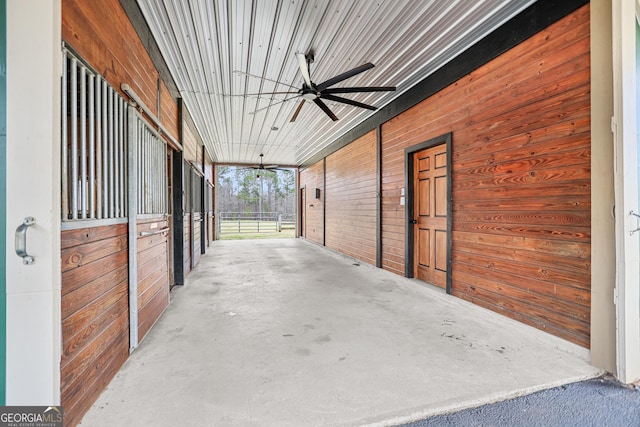 view of horse barn