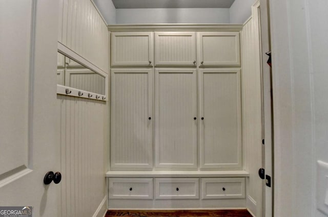 mudroom with baseboards