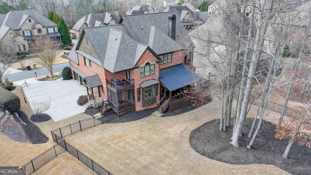 birds eye view of property