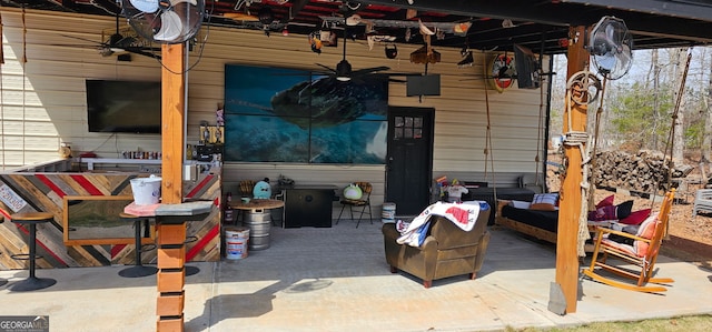 8718 Shade Tree Ct, Clermont, GA 30527 - view of patio / terrace with ceiling fan