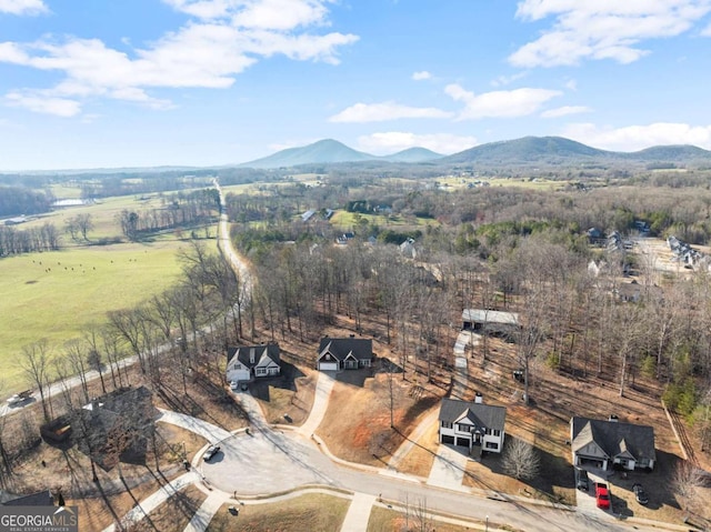 8718 Shade Tree Ct, Clermont, GA 30527 - aerial view of property and surrounding area featuring a mountainous background