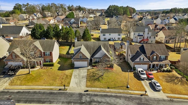 bird's eye view featuring a residential view